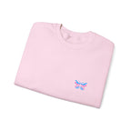 Transcend Logo Crewneck Graphic Long Sleeve Comfy Cotton (Unisex) Soft Pink