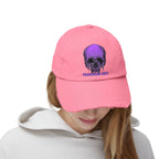 Nightmare Collection Distressed Transcend Baseball Cap (Unisex) True Pink
