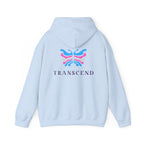 Transcend Logo Hoodie Minimalist Graphic Sweatshirt (Unisex) Light Blue