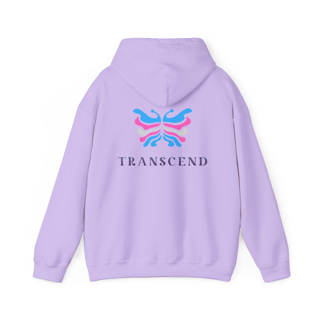 Transcend Logo Hoodie Minimalist Graphic Sweatshirt (Unisex) Orchid