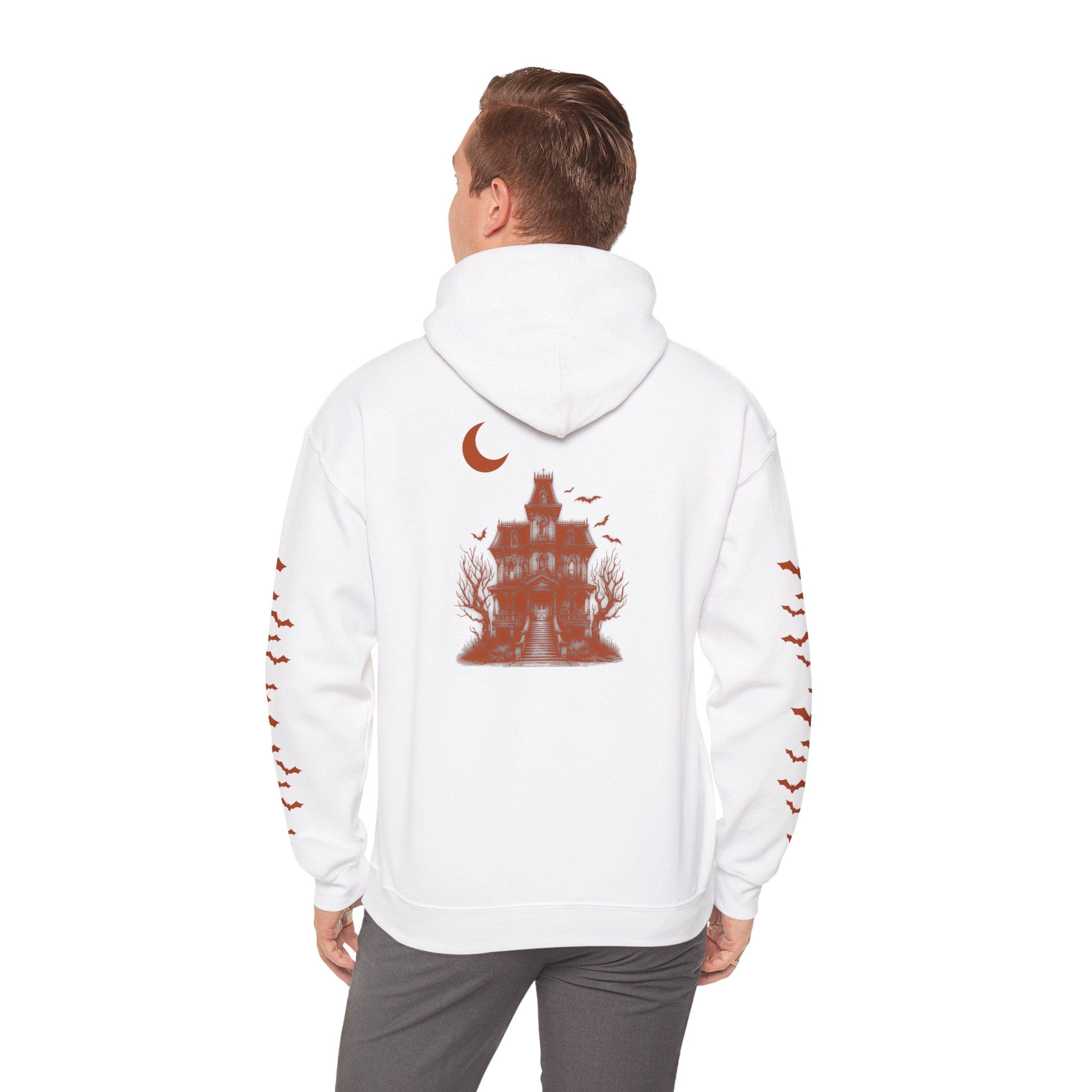 Haunted Manor Transcend Hooded Sweatshirt (Unisex) White