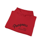 Progress Over Perfection Graphic Hooded Comfy Sweatshirt (Unisex) Cherry Red