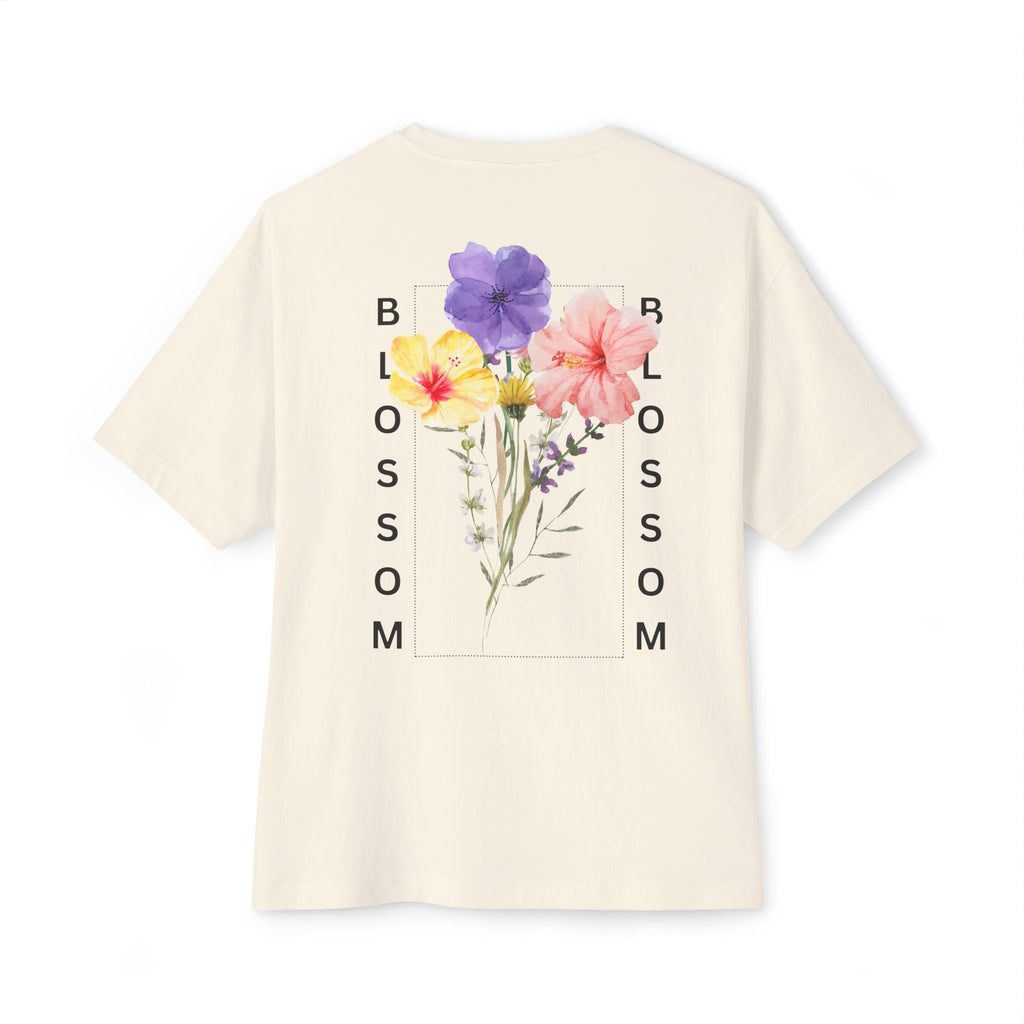 Blossom Floral Tee Shirt Transcend Graphic Oversized Shirt (Unisex) Natural
