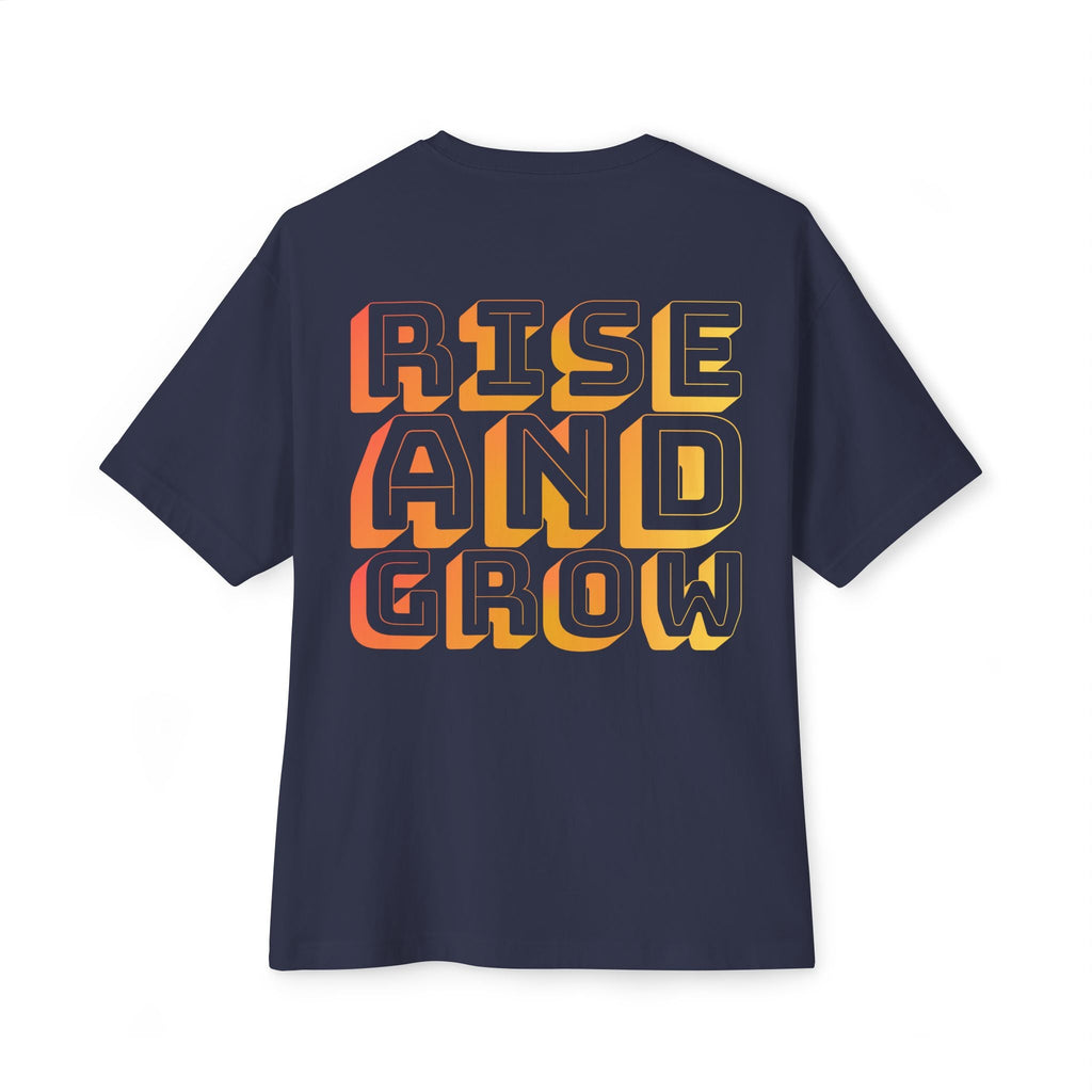 Rise And Grow Garden Transcend Graphic Oversized T-Shirt (Unisex) Navy