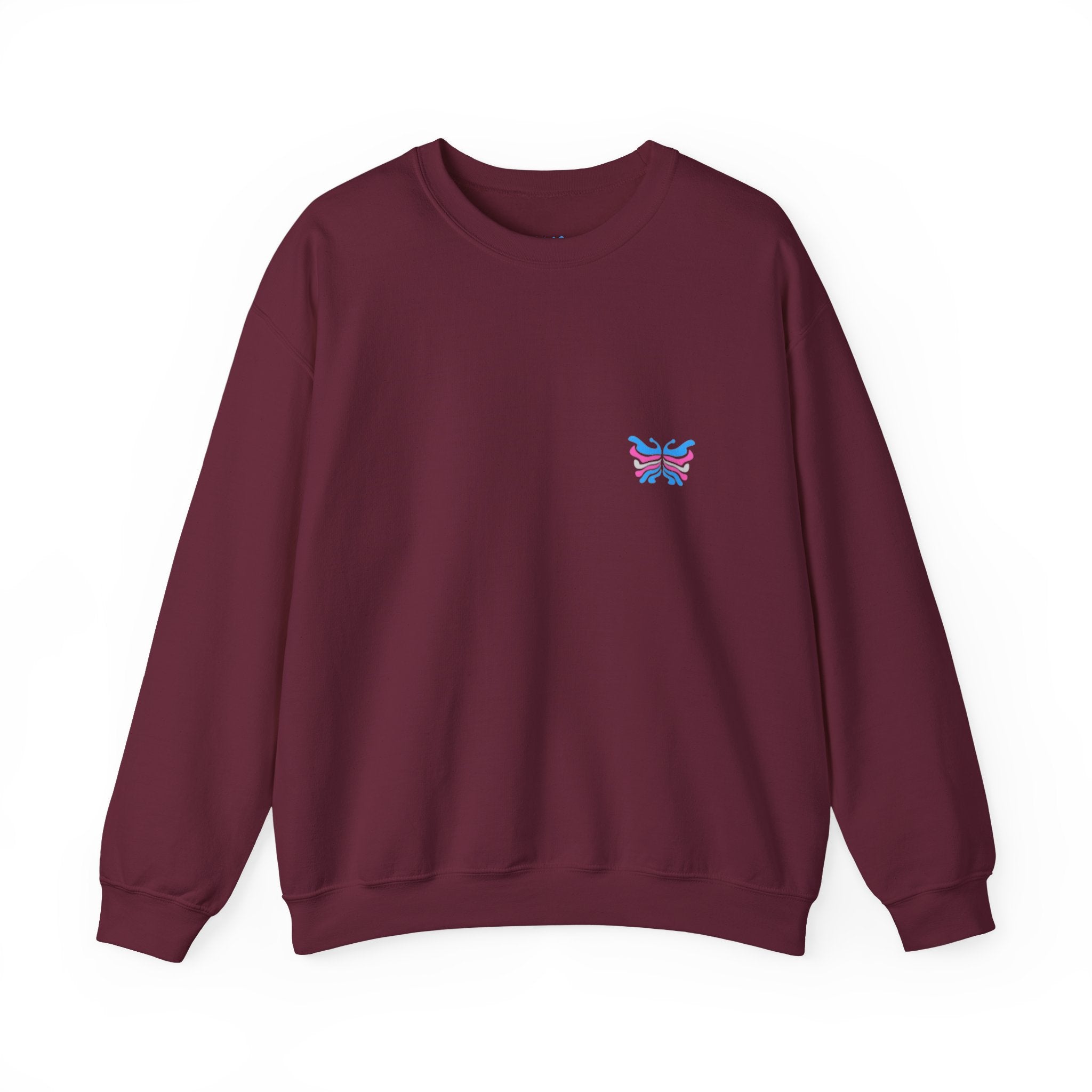 Transcend Logo Crewneck Graphic Long Sleeve Comfy Cotton (Unisex) Maroon