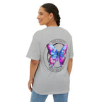 Trans Is Beautiful Butterfly Graphic Comfy Cotton T-Shirt (Unisex) Athletic Grey