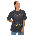 Rise And Grow Garden Transcend Graphic Oversized T-Shirt (Unisex) Dark Grey