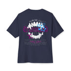 Bite Back Transcend Oversized Boxy T-Shirt (Unisex) Navy