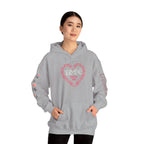 Love Everyone Gothic Graphic Transcend Hoodie Sweatshirt (Unisex) Sport Gray