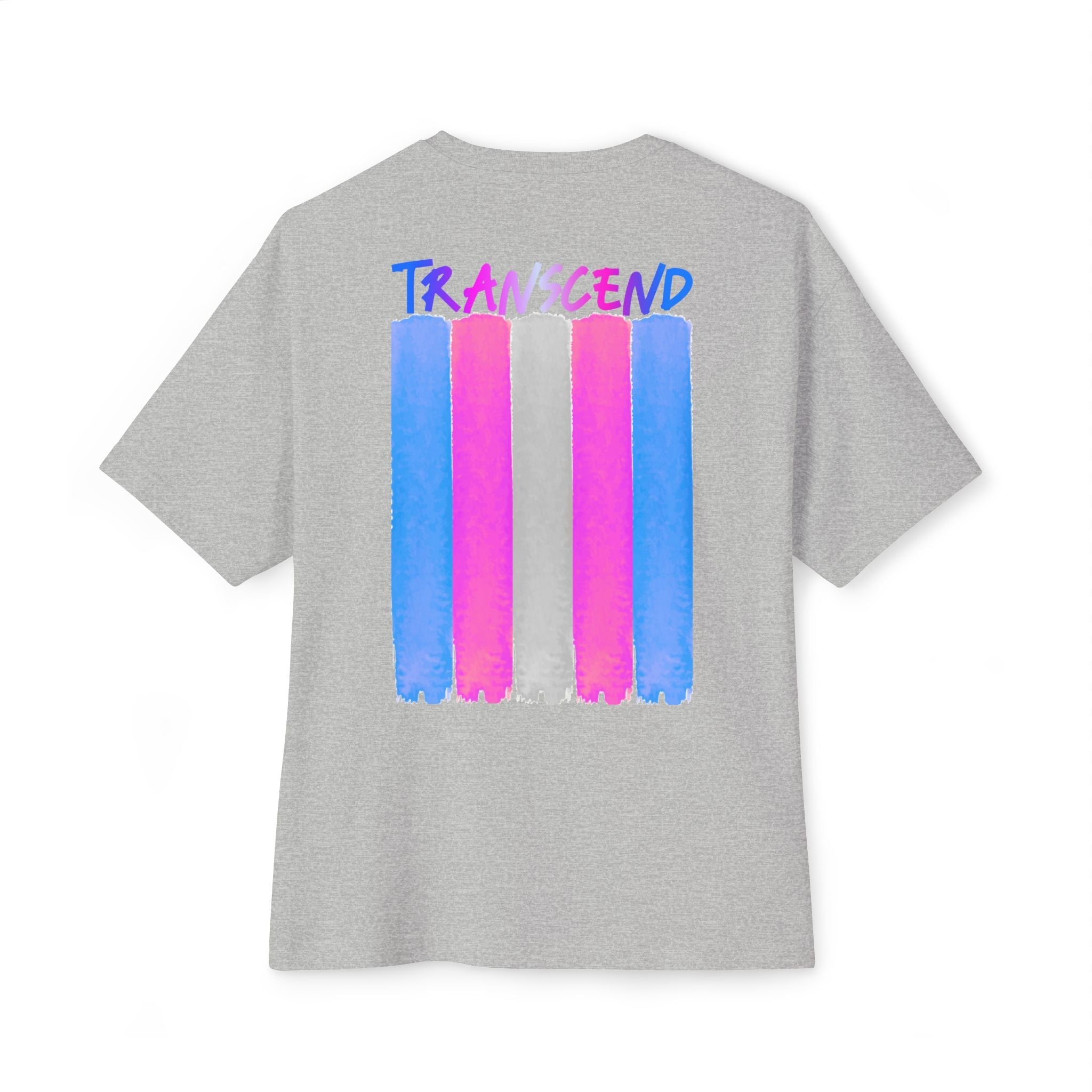 Transcend Flag Tee – Wear Your Truth Graphic Comfy Shirt (Unisex) Athletic Grey