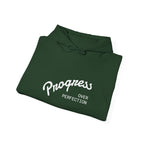 Progress Over Perfection Graphic Hooded Comfy Sweatshirt (Unisex) Forest Green