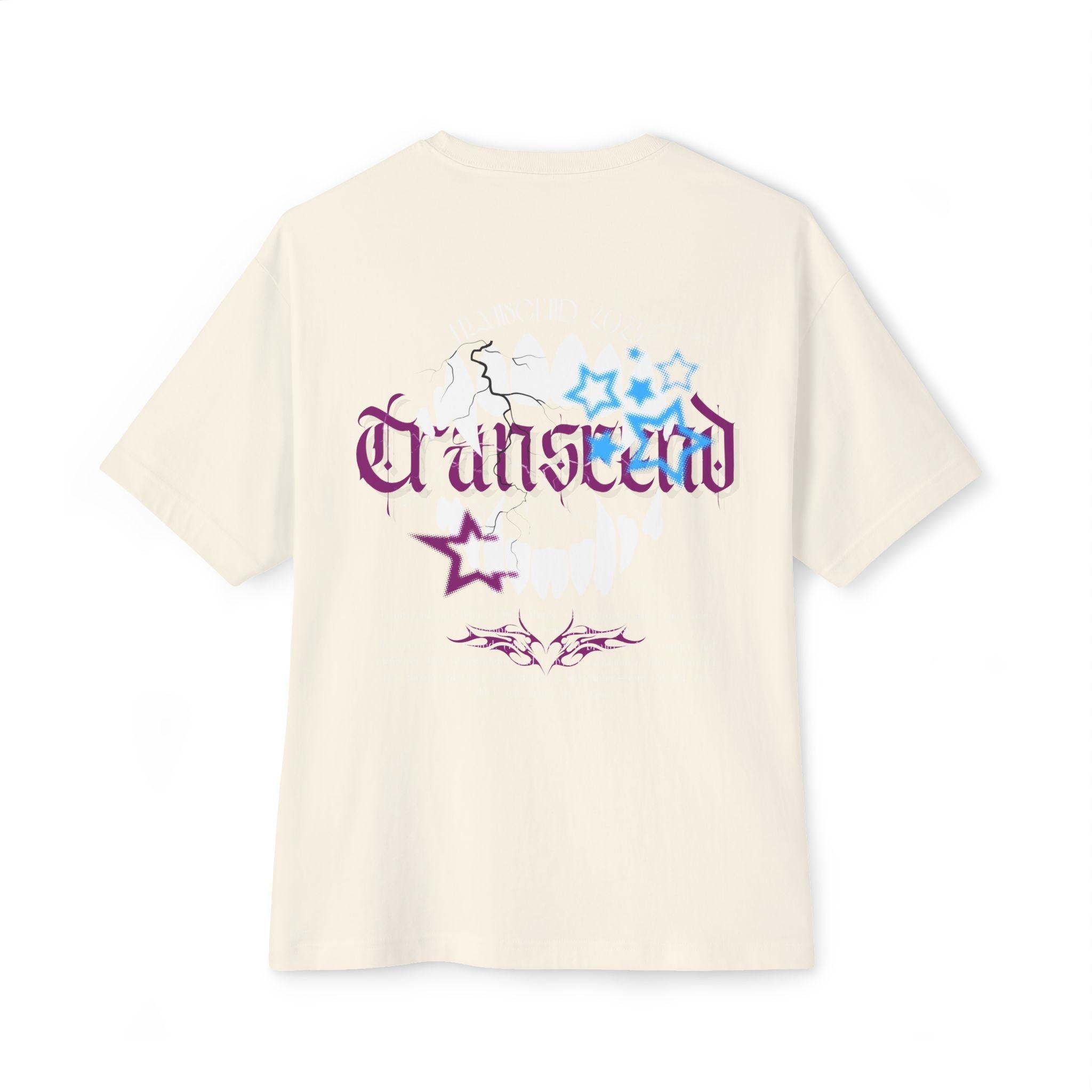 Bite Back Transcend Oversized Boxy T-Shirt (Unisex) Natural