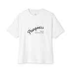 Progress Over Perfection Graphic Oversized Boxy T-Shirt (Unisex) White