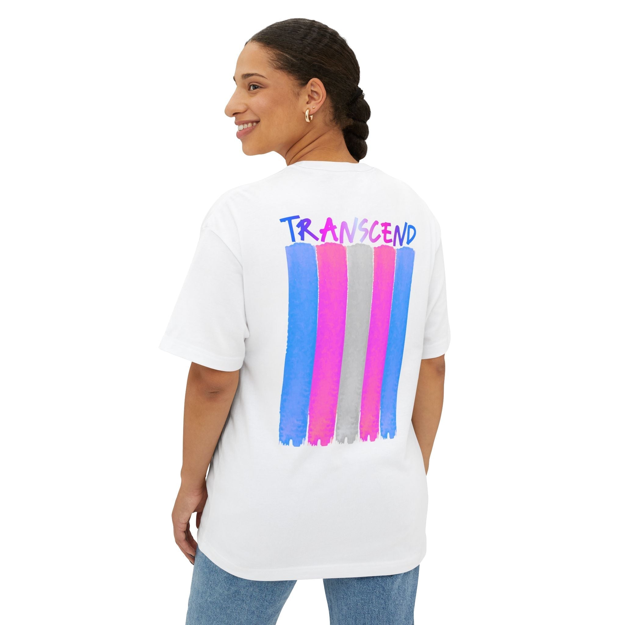 Transcend Flag Tee – Wear Your Truth Graphic Comfy Shirt (Unisex) White