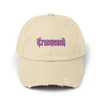 Transcend Gothic Graphic Blackletter Font Distressed Cap (Unisex) Stone
