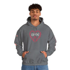 Love Everyone Gothic Graphic Transcend Hoodie Sweatshirt (Unisex) Graphite