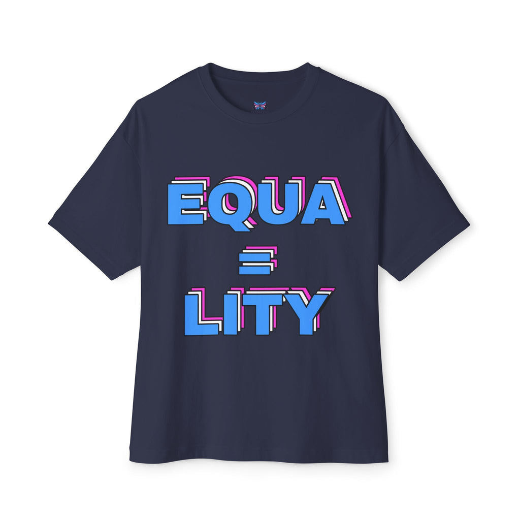 Equality Tee Transcend Comfy Cotton Graphic T-Shirt (Unisex) Navy
