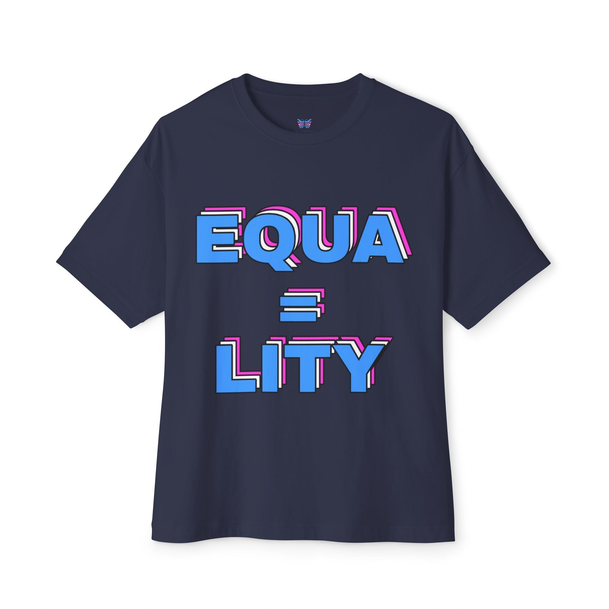 Equality Tee Transcend Comfy Cotton Graphic T-Shirt (Unisex) Navy