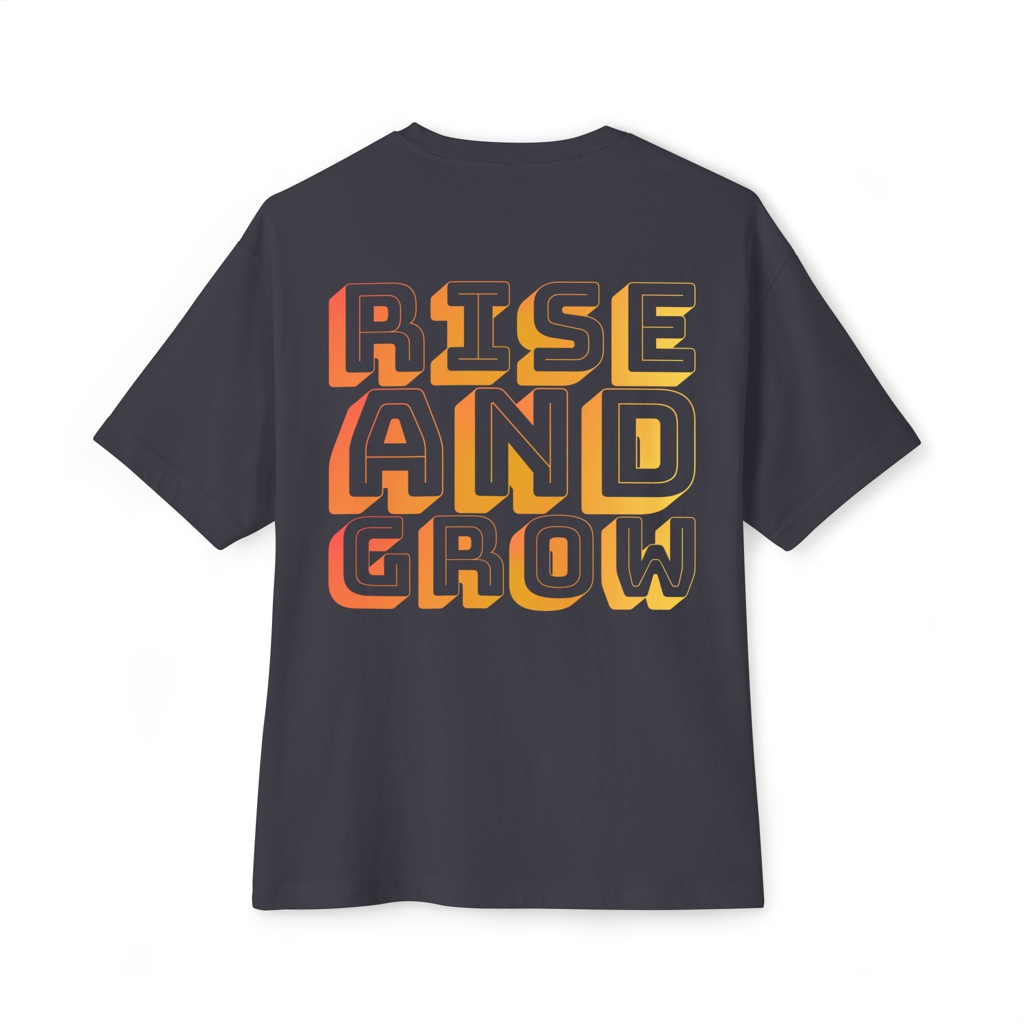 Rise And Grow Garden Transcend Graphic Oversized T-Shirt (Unisex) Dark Grey