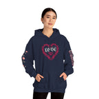 Love Everyone Gothic Graphic Transcend Hoodie Sweatshirt (Unisex) Navy