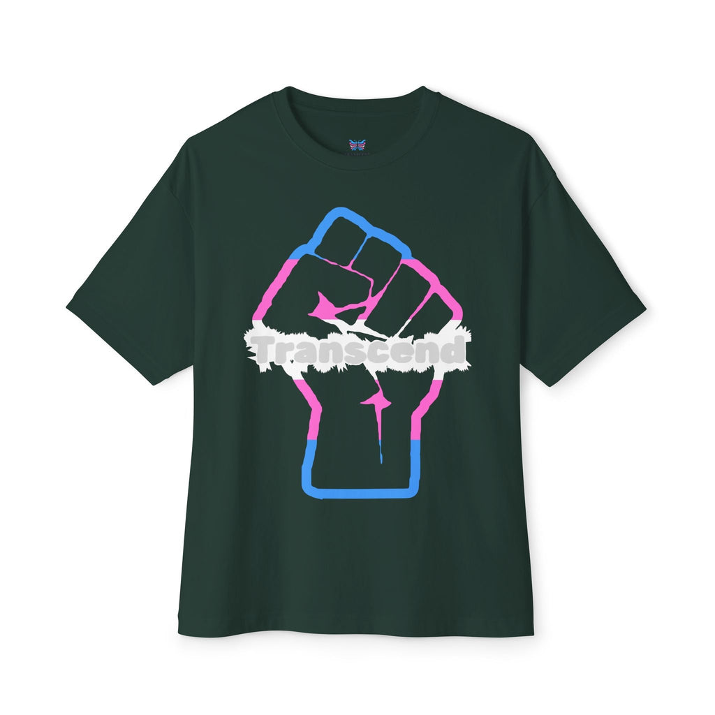 Transcend Power Fist Tee – Strength in Identity T-Shirt (Unisex) Forest Green