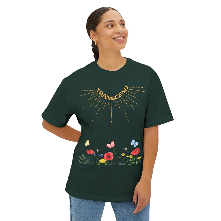 Rise And Grow Double Graphic Transcend T-Shirt (Unisex) Forest Green