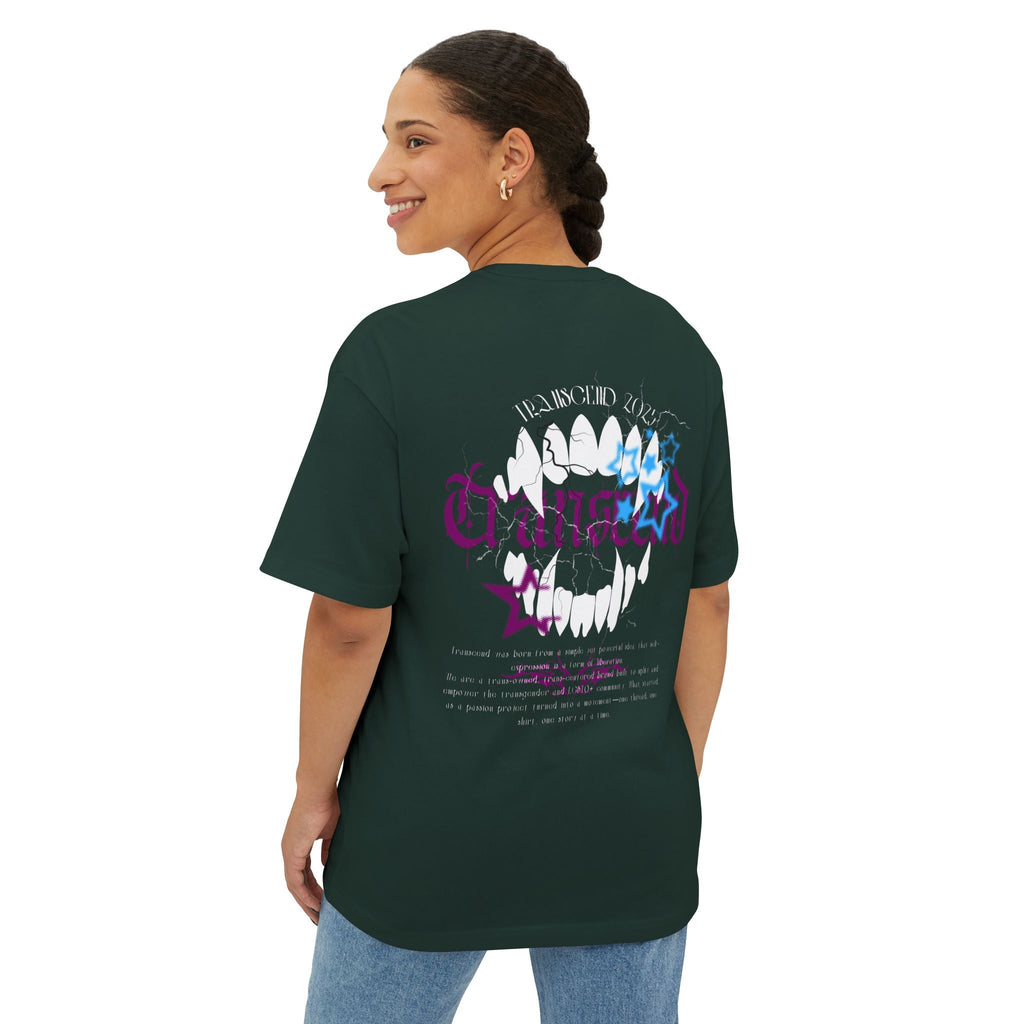 Bite Back Transcend Oversized Boxy T-Shirt (Unisex) Forest
