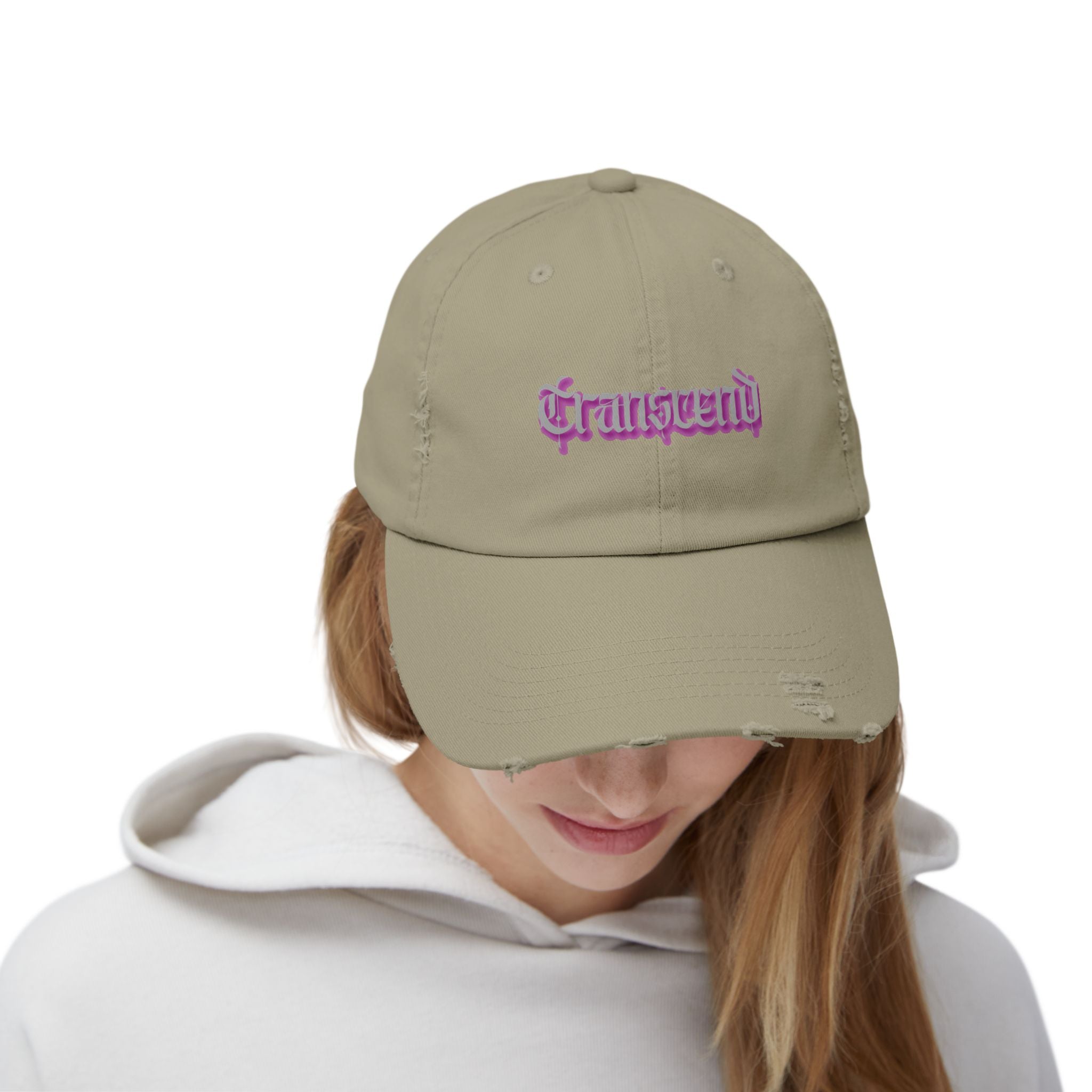 Transcend Gothic Graphic Blackletter Font Distressed Cap (Unisex) Light Olive