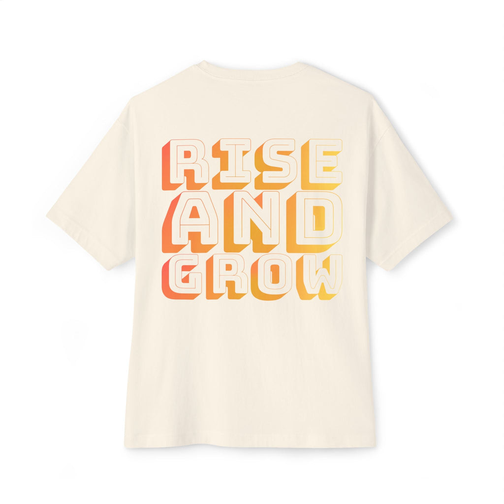 Rise And Grow Garden Transcend Graphic Oversized T-Shirt (Unisex) Natural