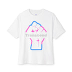 Transcend Power Fist Tee – Strength in Identity T-Shirt (Unisex) White
