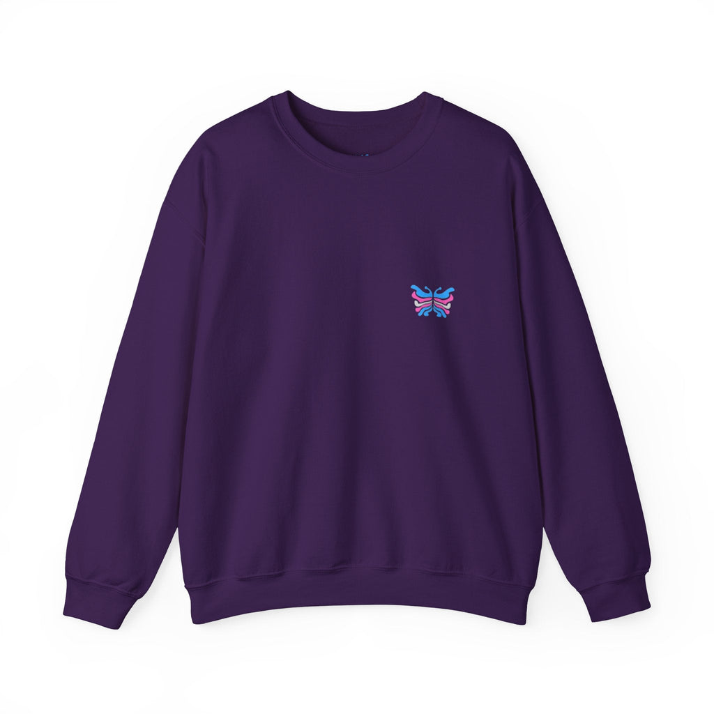 Transcend Logo Crewneck Graphic Long Sleeve Comfy Cotton (Unisex) Purple