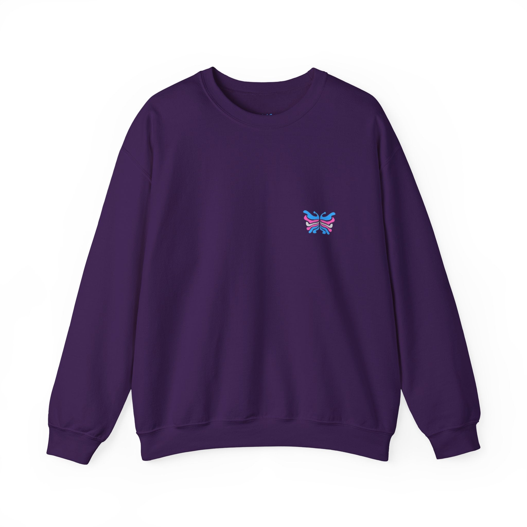 Transcend Logo Crewneck Graphic Long Sleeve Comfy Cotton (Unisex) Purple