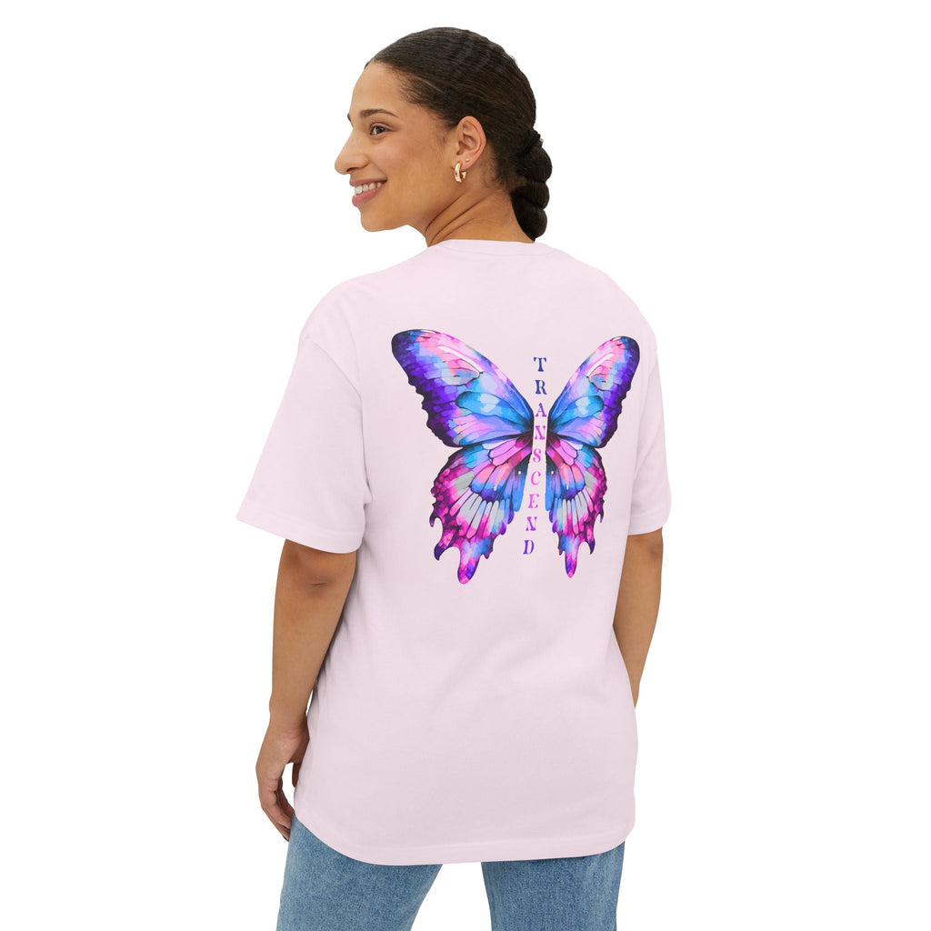 Transcend Butterfly Tee – Embrace Your Evolution Graphic (Unisex) Soft Pink