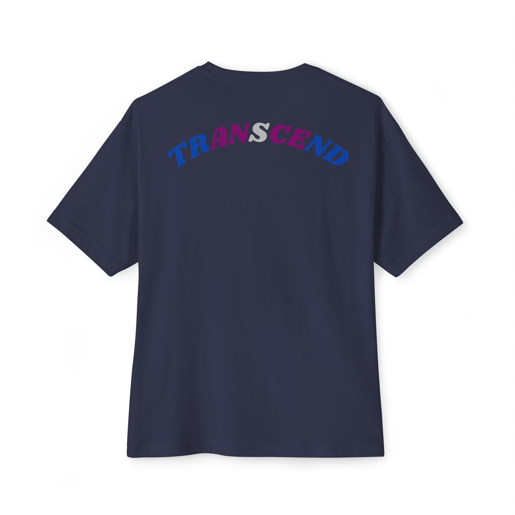 Love Everyone Gothic Graphic Oversized Transcend T-Shirt (Unisex) Navy