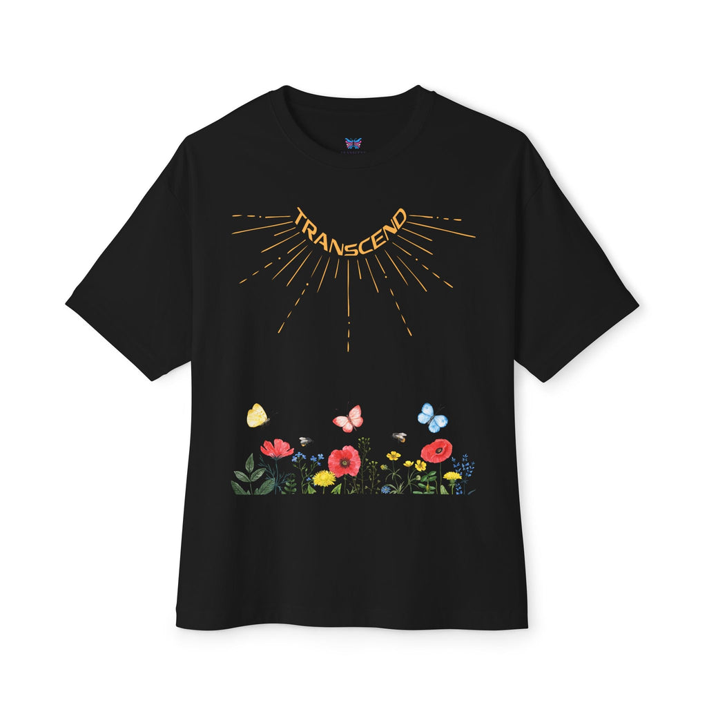 Rise And Grow Garden Transcend Graphic Oversized T-Shirt (Unisex) Black