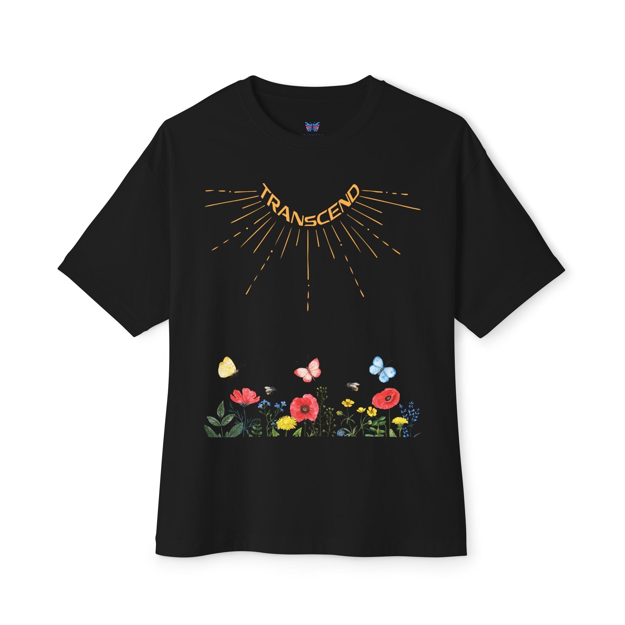 Rise And Grow Garden Transcend Graphic Oversized T-Shirt (Unisex) Black
