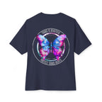 Trans Is Beautiful Butterfly Graphic Comfy Cotton T-Shirt (Unisex) Navy