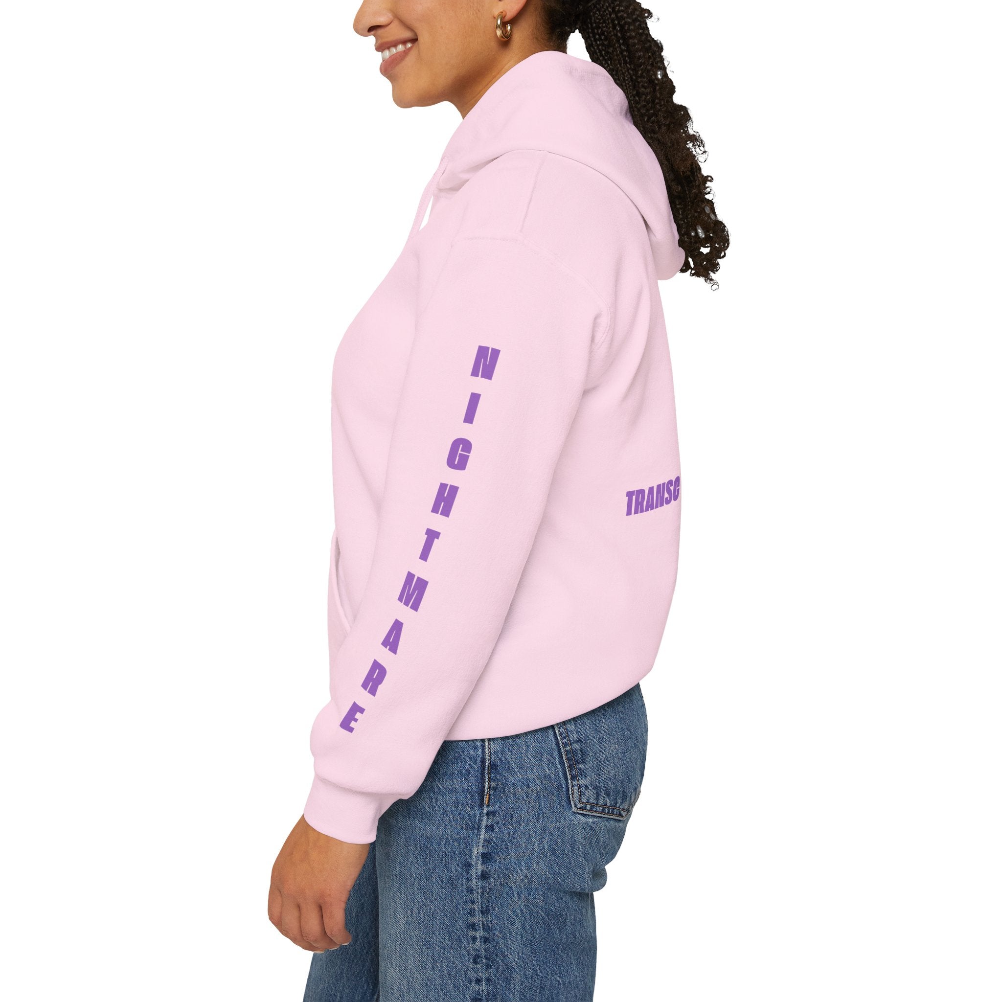 Nightmare Collection Transcend Hooded Sweatshirt (Unisex) Light Pink