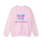 Transcend Logo Crewneck Graphic Long Sleeve Comfy Cotton (Unisex) Soft Pink