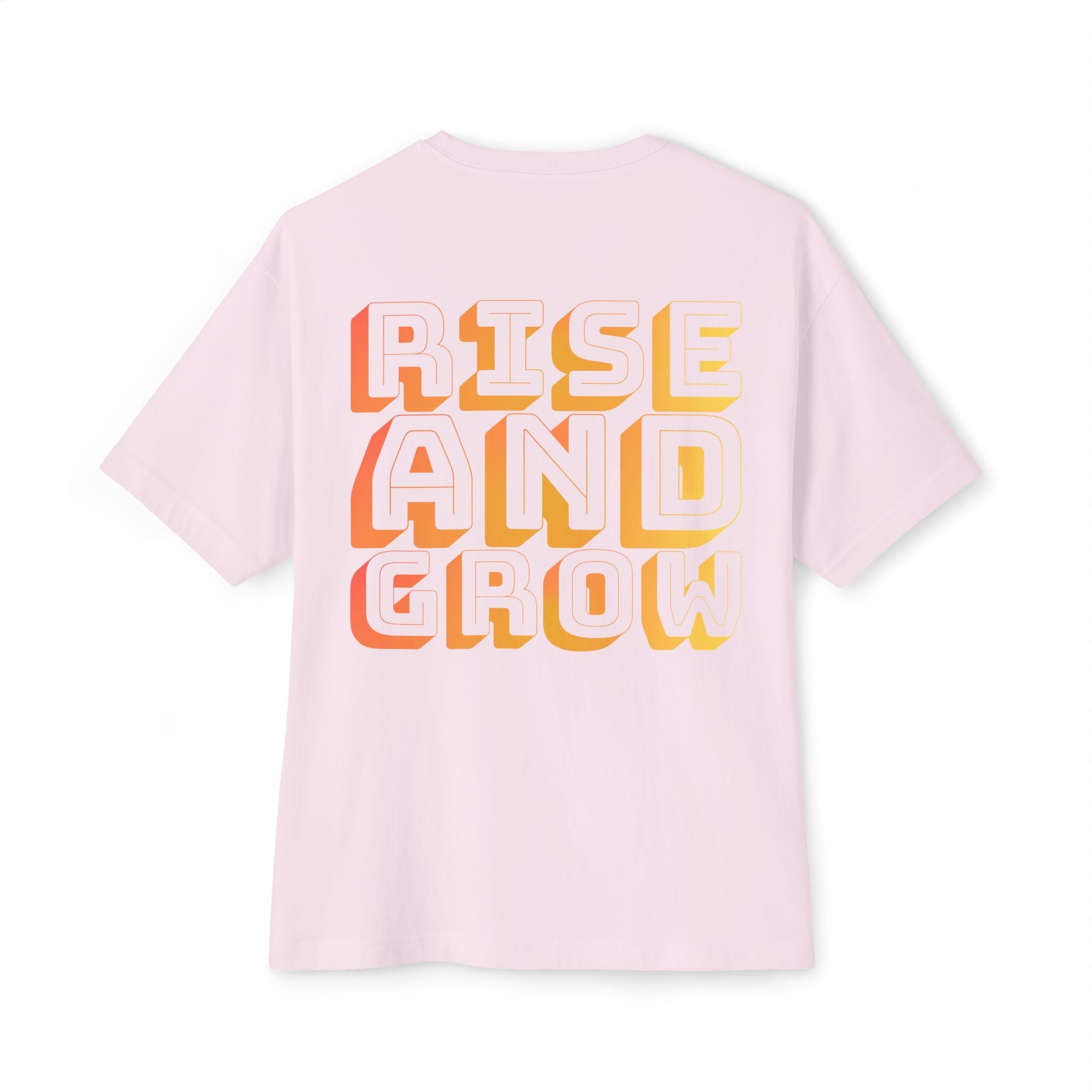 Rise And Grow Garden Transcend Graphic Oversized T-Shirt (Unisex) Soft Pink