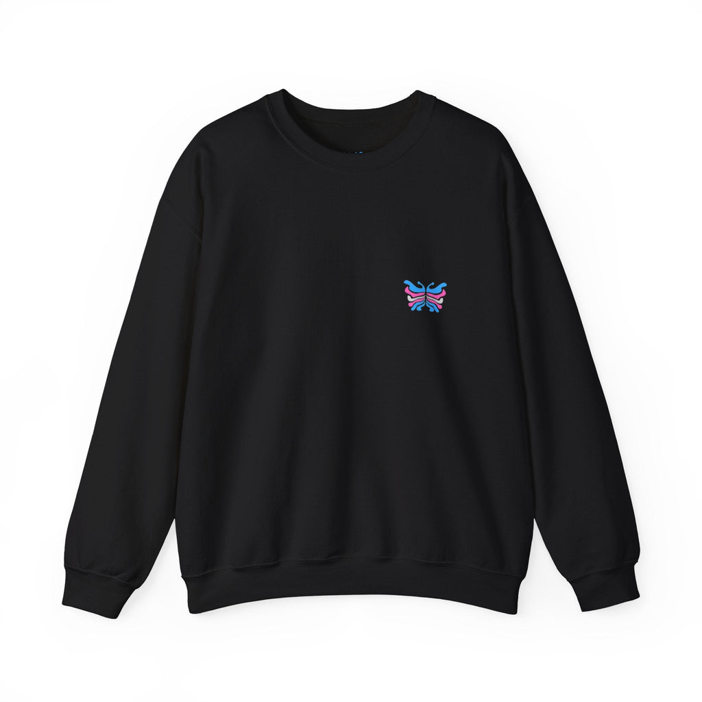 Transcend Logo Crewneck Graphic Long Sleeve Comfy Cotton (Unisex) Black