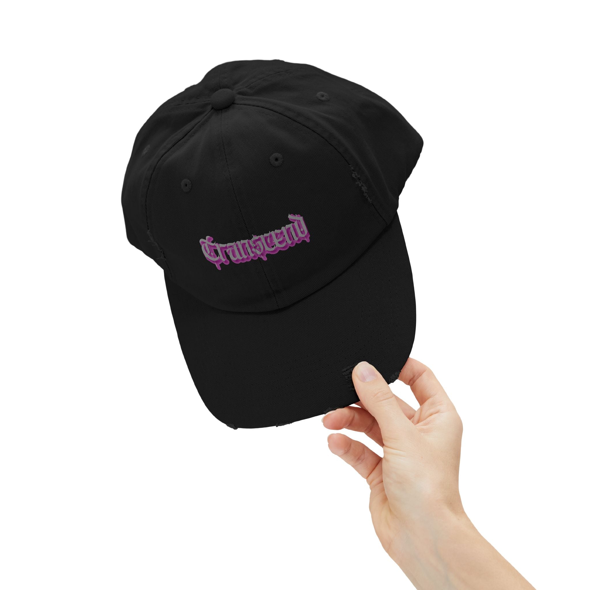 Transcend Gothic Graphic Blackletter Font Distressed Cap (Unisex) Black